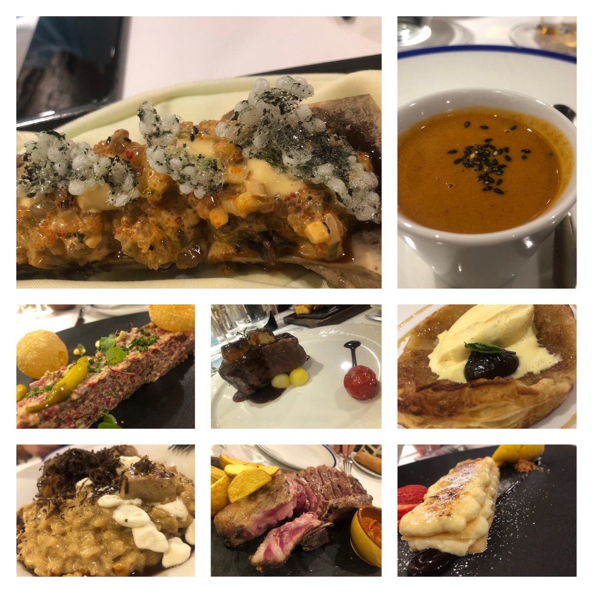 javi_san_cooper's tweet photo. 📍Rest.Oroviejo (P. de San Benito,5.Salamanca)
Todo buenísimo pero 2 platos por encima de los demás:
👉 TUÉTANO ASADO CON TARTAR DE CARABINERO Y CRUJIENTE DE ALGAS 😋
👉 RISOTTO DE FOIE CON TRUFA
Servicio perfecto
#monicooptootht #cooptooth #coopfood @RestOroviejo https://t.co/av9URqvSk3