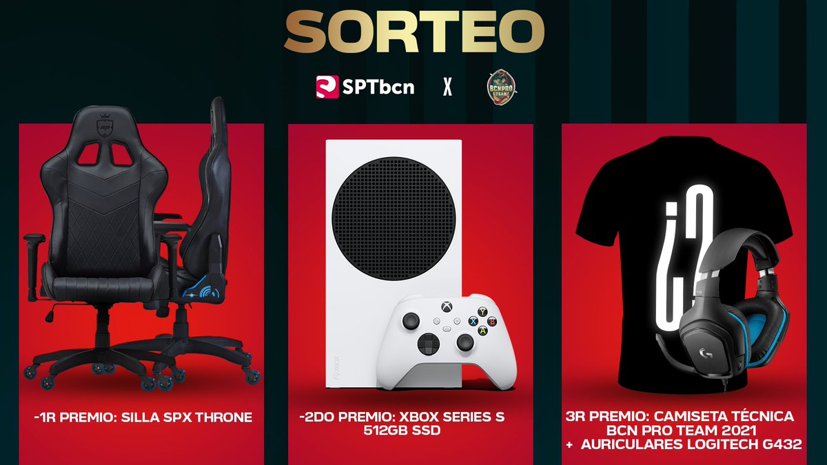 BCN Pro Team (@bcnproteam) on Twitter photo 👑 SORTEO DE REYES 👑
@SPTbcn 🎁 <a href="/BCNProTeam/">BCN Pro Team</a>
📍 REQUISITOS
👇 Follow:
✅ @SPTbcn
✅ <a href="/BCNProTeam/">BCN Pro Team</a>
✅ Twitch.tv/BCNProTv
🔄 Like & Retweet
👥 Menciona dos amig@s
📩 ENVÍOS
🇪🇦 Nacional
✅ Costes cubiertos
🌍 Internacional
⚖️ Costes a determinar
ℹ️ GANADORES
🗓️ 20/01/21 👑 SORTEO DE REYES 👑
@SPTbcn 🎁 <a href="/BCNProTeam/">BCN Pro Team</a>
📍 REQUISITOS
👇 Follow:
✅ @SPTbcn
✅ <a href="/BCNProTeam/">BCN Pro Team</a>
✅ Twitch.tv/BCNProTv
🔄 Like & Retweet
👥 Menciona dos amig@s
📩 ENVÍOS
🇪🇦 Nacional
✅ Costes cubiertos
🌍 Internacional
⚖️ Costes a determinar
ℹ️ GANADORES
🗓️ 20/01/21