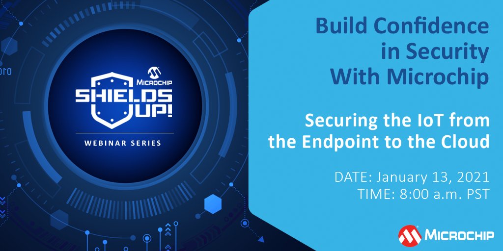 MicrochipTech's tweet photo. Attend our SHIELDS UP! Webinar for an overview of @wolfSSL security solutions and a demo of how our MCUs. Register: https://t.co/zkLsYmMgWs. #security #iot https://t.co/GUK10AqXIW