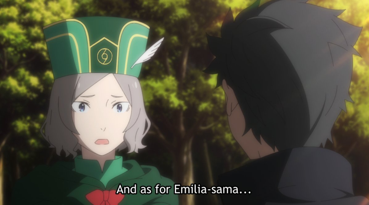 This is pretty important, pertaining to Emilia—this is Subaru admitting that Emilia's issues are for her to solve, without relying on him or Otto. All he can do is encourage her to face her own hardships, without taking them on himself (like by doing the Trials for her).