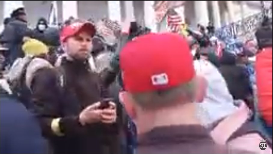 34/ While GOP members of Congress claim that the election was stolen inside the Capitol building, a crowd of Trump supporters and hate group members are *actually* attempting to steal the election, and have broken past four layers of police security to occupy the Capitol steps.