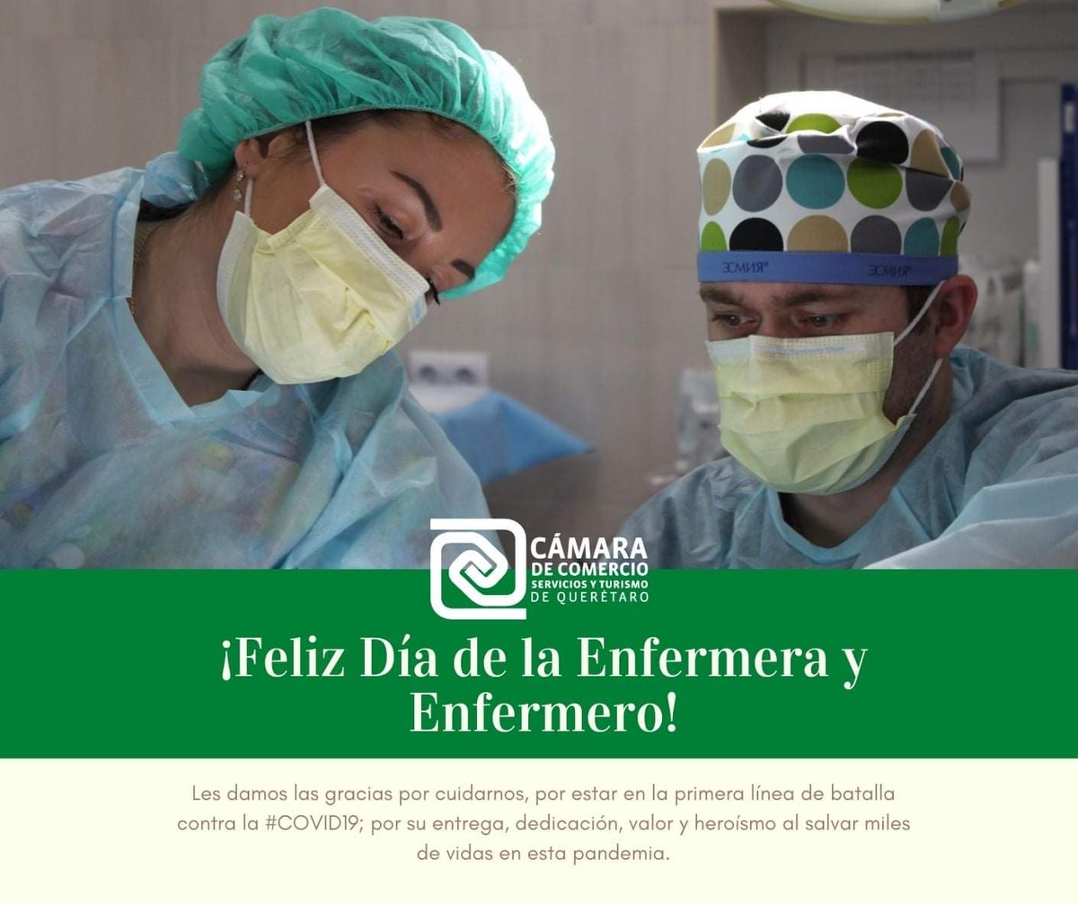 👩‍⚕️👨‍⚕️ Hoy reconocemos, agradecemos y felicitamos a las enfermeras y los enfermeros por su excelente labor. 👏  #DíadelEnfermero #DíadelaEnfermera En honor a ellos, sigamos cuidandonos y respetando las medidas sanitarias, no hay que bajar la guardia.