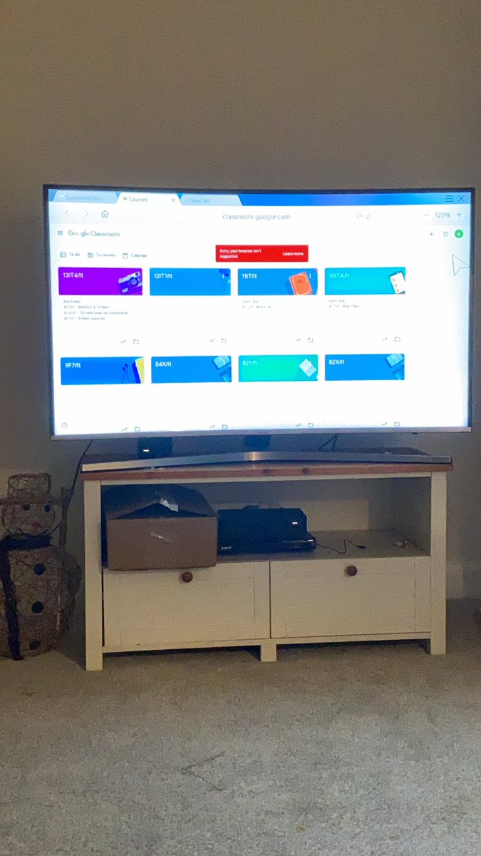 So we have a smart tv - Guess what we can log into - Google Classroom! Game changer! #remotelearning #accessibility #bridgethegap