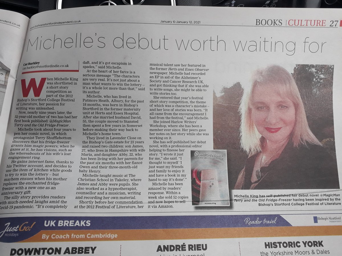 MichelleKMusic's tweet photo. A lovely article today in the paper about my debut novel. #thewritinghall https://t.co/nqo6ZgkRC7