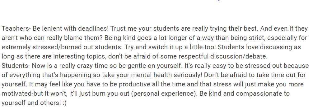 Here are some screenshots of longer responses