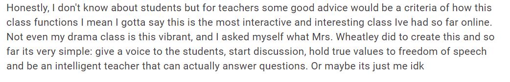 Here are some screenshots of longer responses