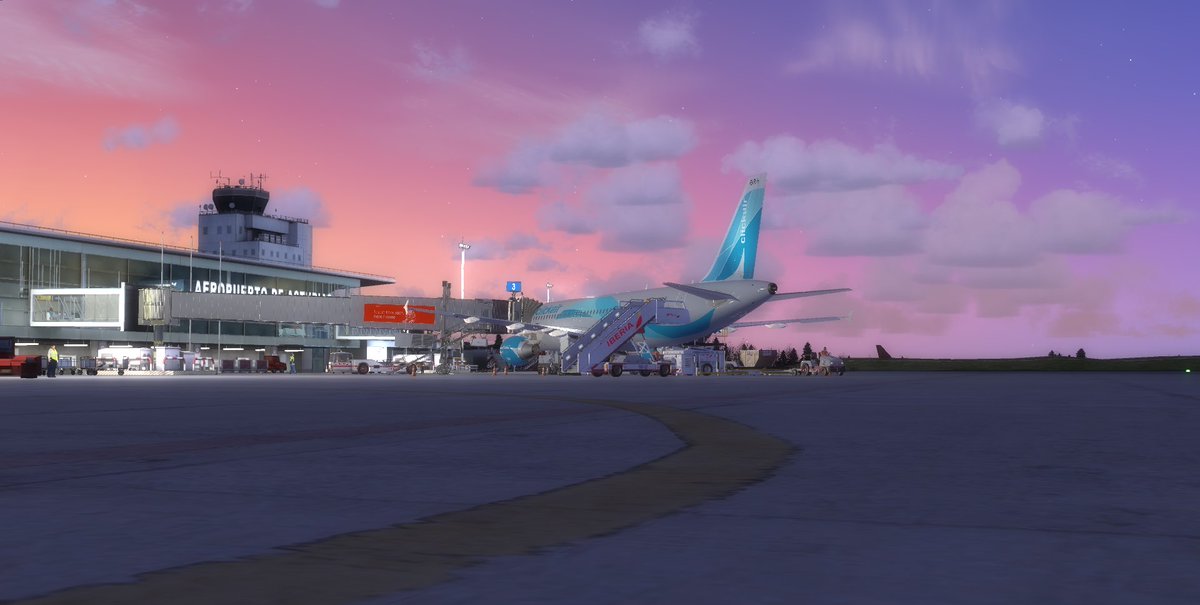 AztiJkk's tweet photo. Asturies and it’s incredible views on app to ils rwy 29 #flightsimmerspic #vatsim #vatsimespaña #clickair #asturiesairport #P3Dv4 @vatsim @vatsimSpain https://t.co/XVSTC96Ta2
