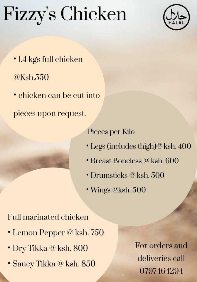 tawfiqj1's tweet photo. Hey Twitter 😄. I recently opened a small business based in Nairobi. I sell whole chicken and marinated chicken as well. A simple RT would really give me a boost, my next customer might be on your timeline. https://t.co/el4aeMbCeH