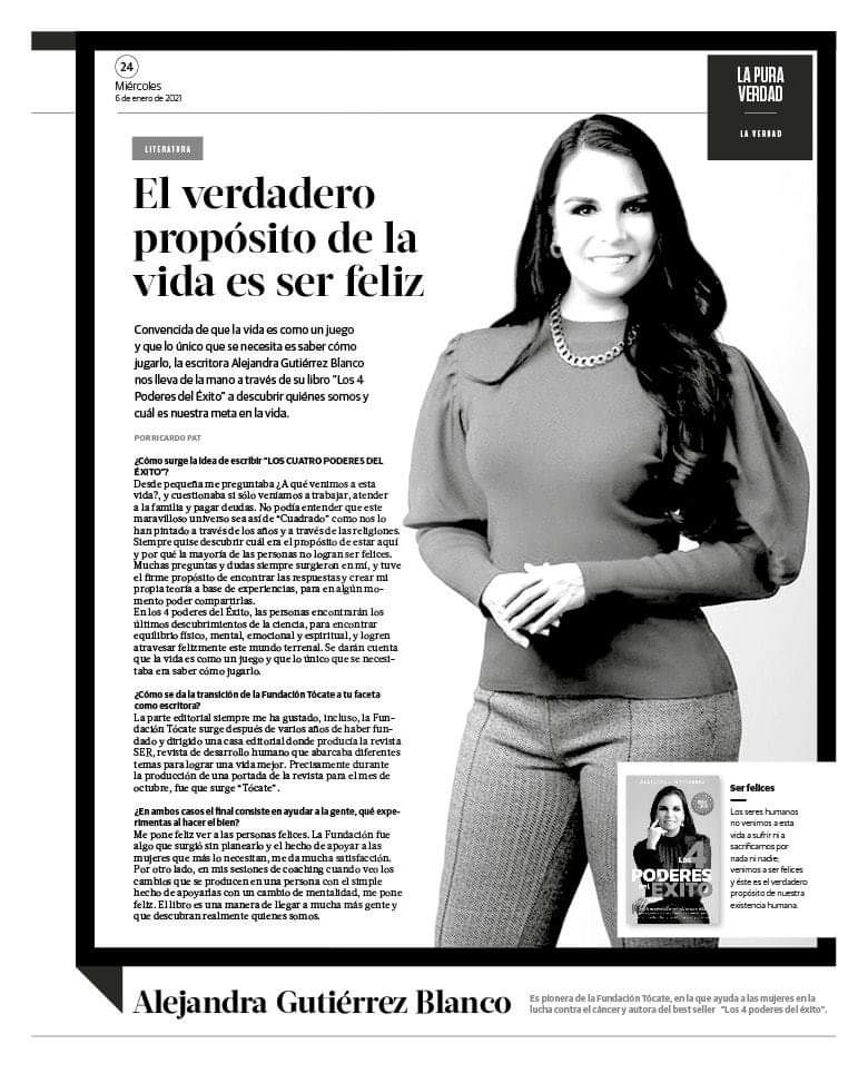 AlejandraMid's tweet photo. ¡El verdadero propósito de la vida es ser feliz!

Estoy muy contenta de poder compartir con ustedes la entrevista de @LaVerdadYucatan Yucatán , donde les cuento un poco sobre mi libro "Los 4 poderes del éxito" https://t.co/4s831ugHLZ