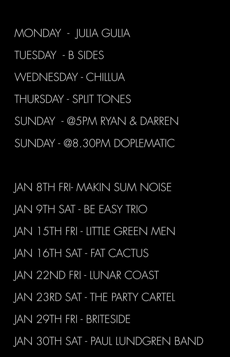 Lynch's Irish Pub (@lynchsirishpub) on Twitter photo Live Music Everyday
<a href="/stufftodoinJAX/">Stuff To Do In Jacksonville</a> @JaxhappyhourS
#livemusic #2021NewYear #Duval Live Music Everyday
<a href="/stufftodoinJAX/">Stuff To Do In Jacksonville</a> @JaxhappyhourS
#livemusic #2021NewYear #Duval