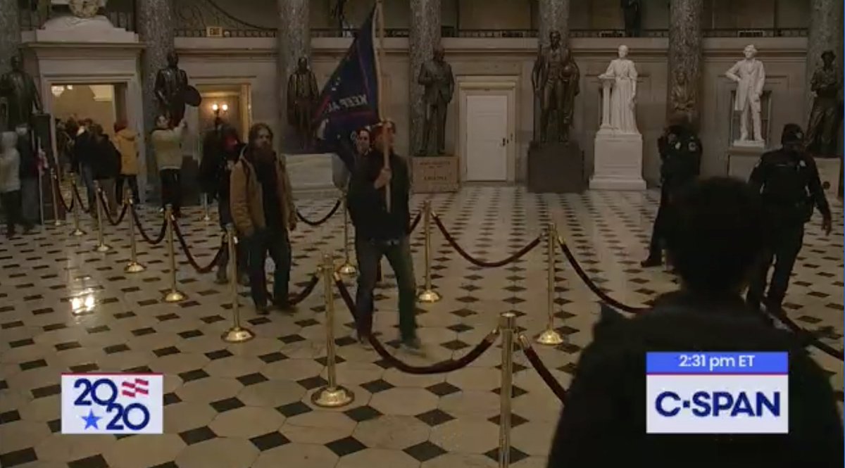 JuddLegum's tweet image. In America, you can be teargassed and shot with rubber bullets for peacefully protesting in front of a church. 

But you can literally bust down the doors to the United States Capitol and stroll around while police officers watch.