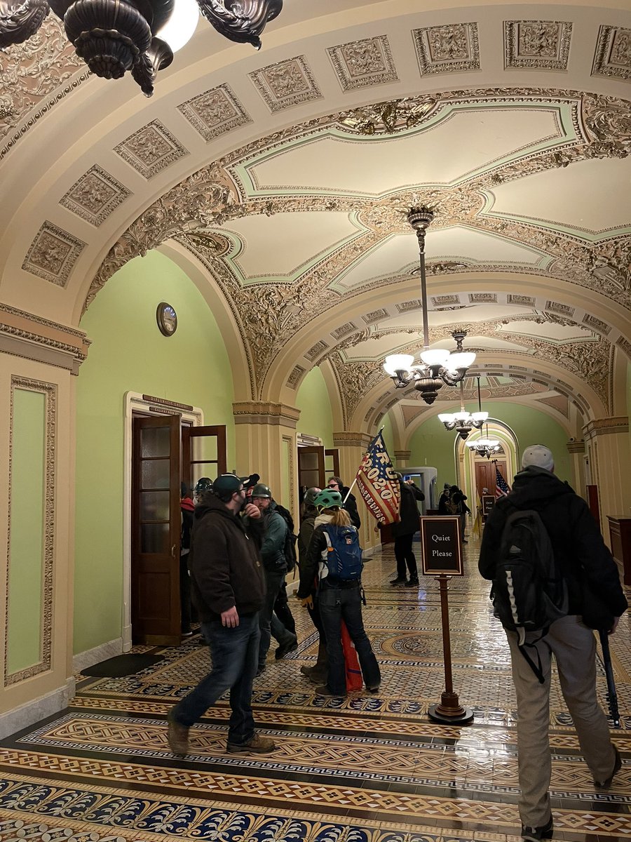 Protesters are on the third floor of the Senate, walking door to door, shouting “Where the fuck are they?”They’re in the gallery