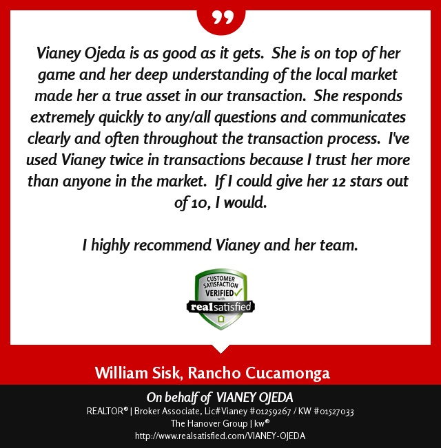I'm honored! Thank you Sisk family, it was a pleasure serving you!!  realsatisfied.com/VIANEY-OJEDA via @realsatisfied