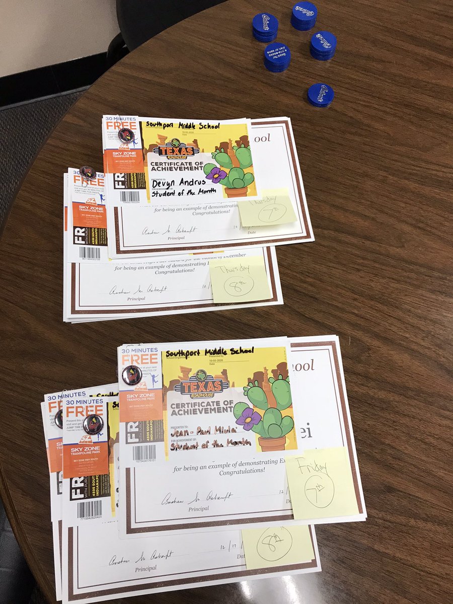 Today is officially “Mrs. Leber Day” in <a href="/SouthportMiddle/">Southport Middle</a> Student Services. Mrs. Leber, thanks for all of your help in organizing awards for our deserving Students of the Month and Zero Missing Assignments students. #LoveBeingACardinal