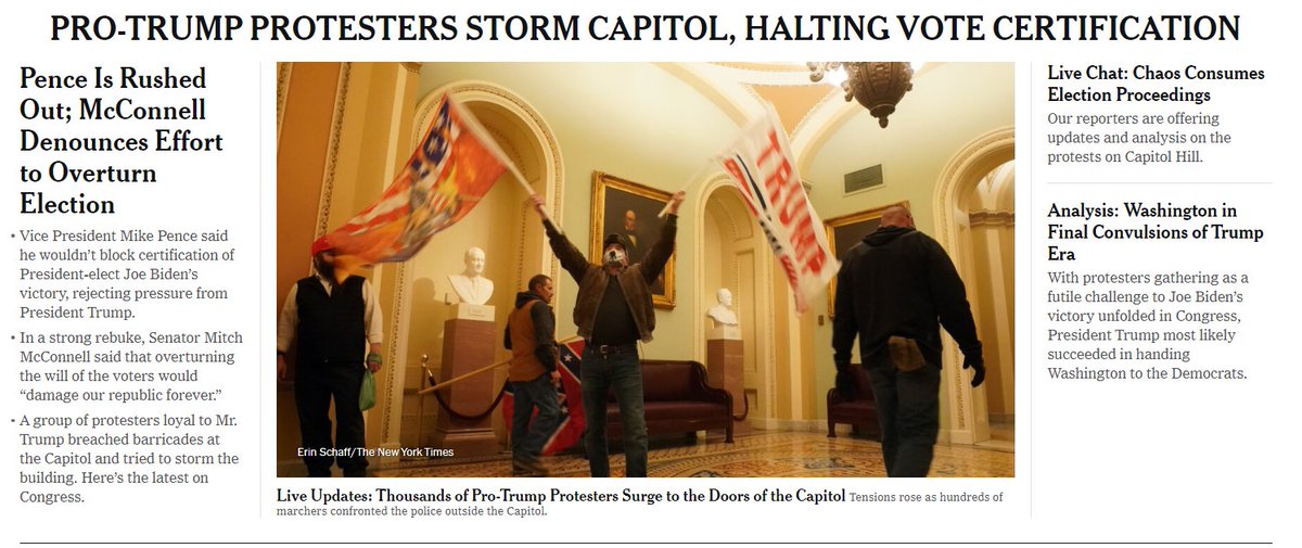 With no pretense of legitimacy to his false victory claims, Trump exhorts supporters to use force to stop certification of Biden's electoral win. This assault on democracy is despicable, as is the backing of so many Republican senators and representatives. trib.al/6Ok4e5P