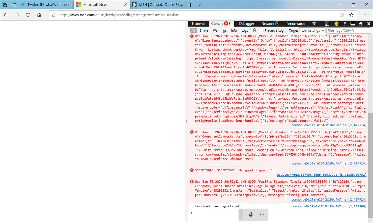 The Chromium Edge dependency isn't as much about the News and Interests feature as it is about Microsoft's decision to open customization in a new regular browser window (going to a page on  http://MSN.com&nbsp;) instead of staying in flyout. Said page fails to load in old Edge