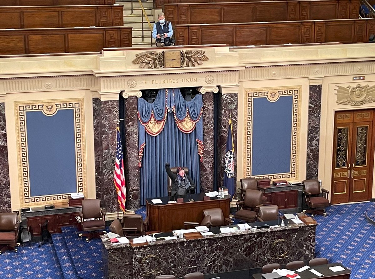 Mob has burst into U.S. House Chamber, with protesters crying that Trump won the election.
<a href="/igorbobic/">Igor Bobic</a>
