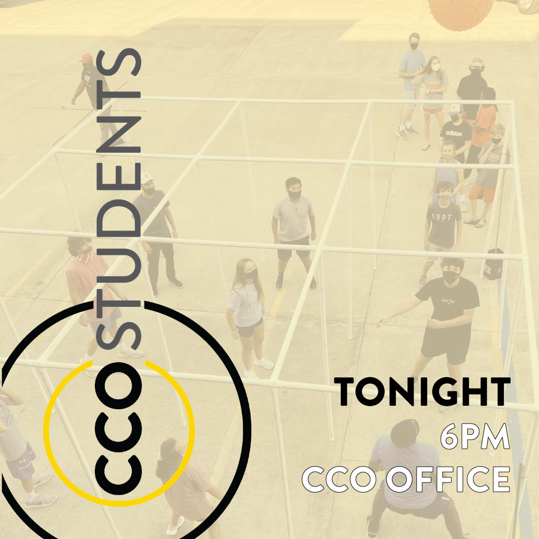 StudentsCCO's tweet photo. CCO Students are meeting tonight! We've missed you!
6th-12th graders are invited to join us at the CCO Office
(68 Hwy 334) tonight!
6pm-7:30pm
Wear your mask and join us! https://t.co/HtANQ1LSu6