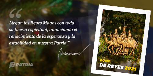 🗣️ ¡𝐓𝐨𝐦𝐚 𝐍𝐨𝐭𝐚!✍️ 🇻🇪 Inicia la entrega del Bono de Reyes 2021 enviado por nuestro Presidente @NicolasMaduro a través de la Plataforma @CarnetDLaPatria. La entrega tendrá lugar entre los días #6Ene al #15Ene #ANPatriota