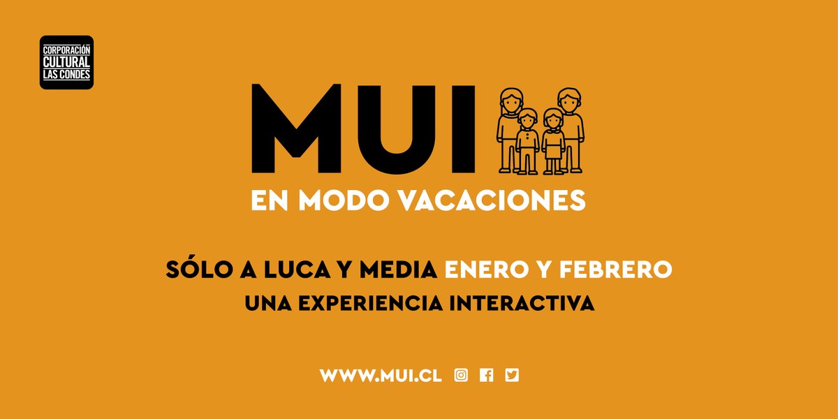 CulturalCondes's tweet photo. Este #verano, vista la expo MUI. UNA AVENTURA POR CHILE #EnElMUI 

Te esperamos de miércoles a viernes, en Isidora Goyenechea 3400, con protocolo sanitario y aforo reducido 😷📏🧴

👀 Y desde mañana y hasta febrero, la entrada cuesta  sólo $1.500!! 🚨

@Muni_LasCondes https://t.co/jGKY4BMyOP