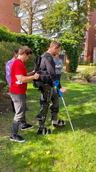 ExoAtlet's tweet photo. The exoskeletons produced by ExoAtlet have proven themselves perfect at walking outside of hospital walls. Our exoskeletons demonstrated awesome technical performance on any ground and terrain. Request a demo and trial by dropping us a line at mail@exoatlet.com https://t.co/5kOgIisKPp