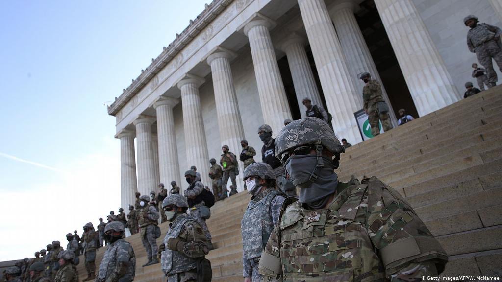 GVardy95's tweet photo. The scenes in #WashingtonDC are incredibly disturbing, bordering on fictitious in a developed nation. Trumps cult storming the US Capitol building. No National guard presence? No tear gas? FYI this was the scene during a peaceful BLM protest in summer... https://t.co/LPELSDVvy3