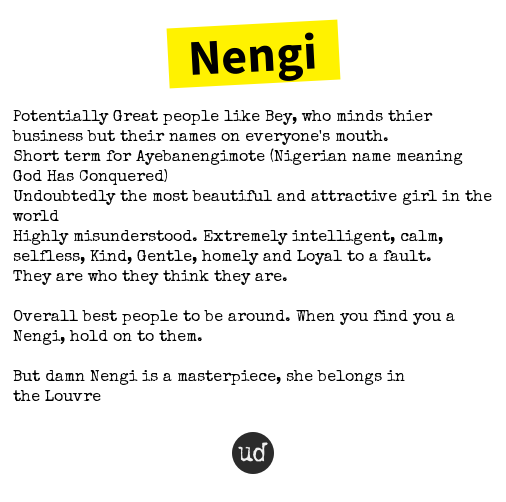 urbandictionary's tweet photo. @rhukkey_2 Nengi: Potentially Great people like Bey, who minds thier business... https://t.co/zZ4PoCWjmq https://t.co/Fd47pkmvdj