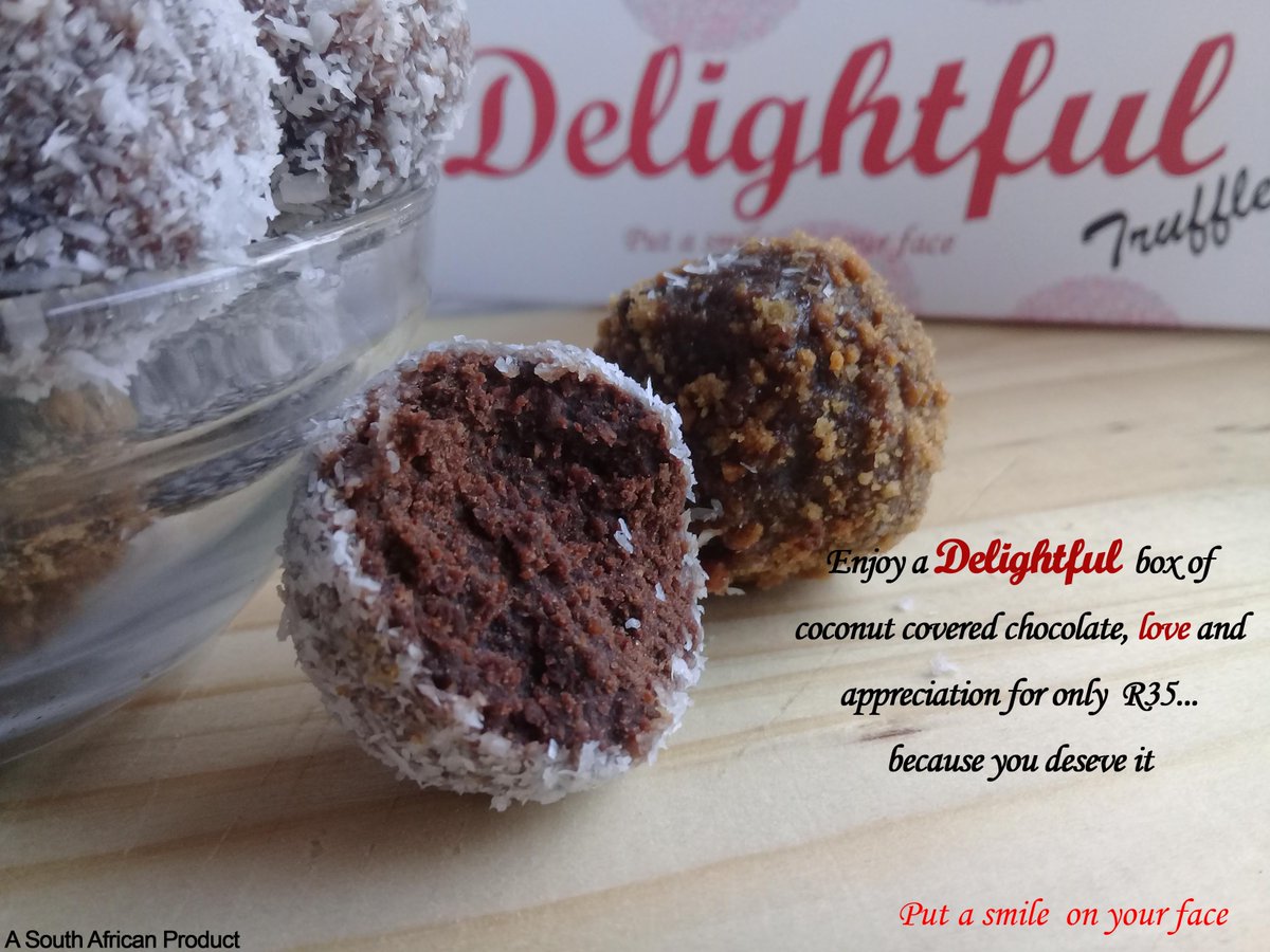 sosophulula's tweet photo. Good day everyone, I have started this brand mainly to raise awareness of self-love and appreciation.
With every bite of this chocolate and coconut covered truffle, I encourage you appreciate, love and celebrate the people who make a difference in your life including yourself🤗😘 https://t.co/D0pY5mjFkl
