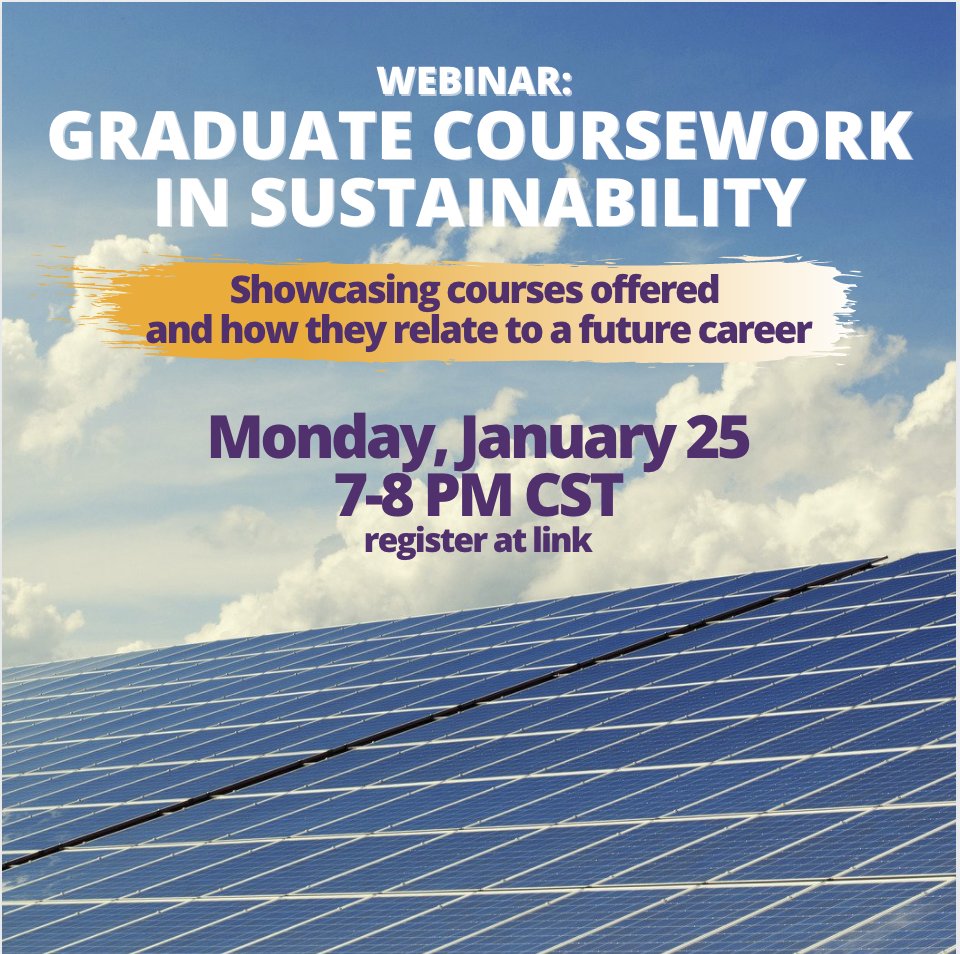 LipscombCLPS's tweet photo. Have you pictured yourself in a career dedicated to sustainability? Explore your potential in this webinar on the many courses offered and how they relate to a future career. 

Join us on January 25 from 7-8PM CST. 

Register here: https://t.co/bk60rY1Div https://t.co/UlR2UDlXWH