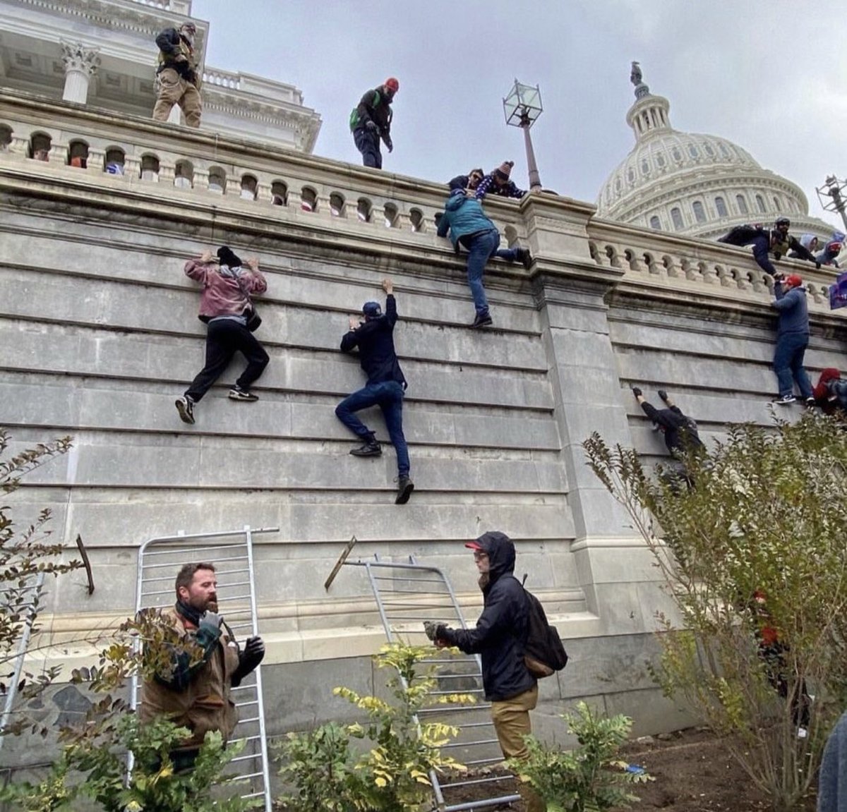 michele_norris's tweet image. At no point ever would black or brown protestors be allowed to do this.  We are in perilous territory. We would be throwing around the word coup if this happened in another country.
