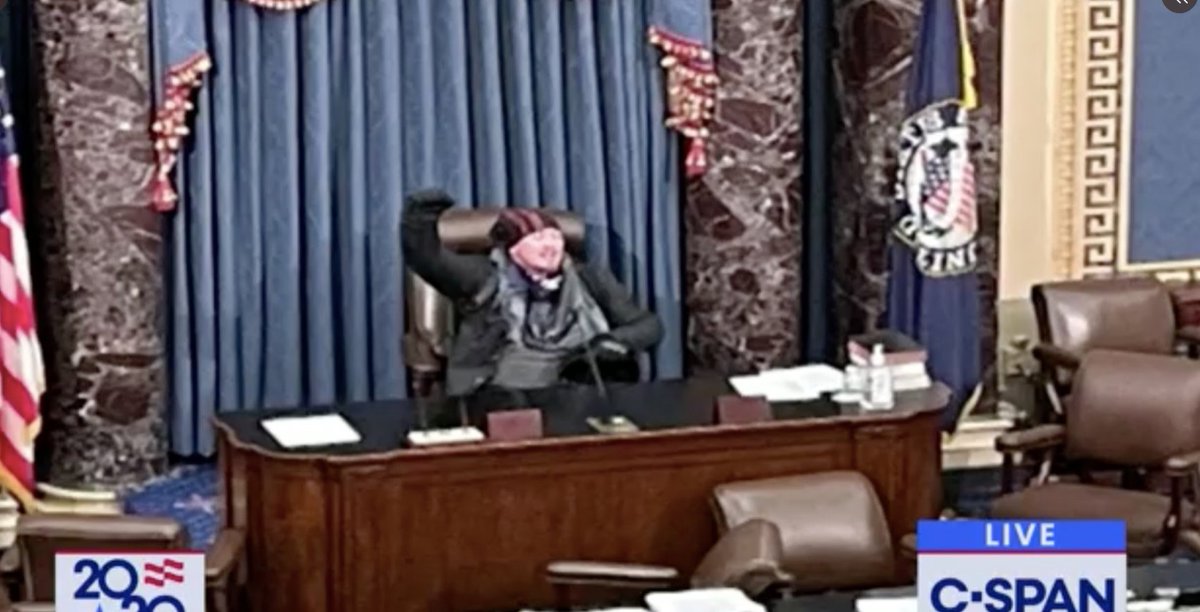 AynRandPaulRyan's tweet photo. Jesus fucking Christ, VP Mike Pence was just in this chair.

Now this MAGA idiot is sitting there.

Fuck you, Trump, you stochastic fucking terrorist. https://t.co/cQpMbcoMPa
