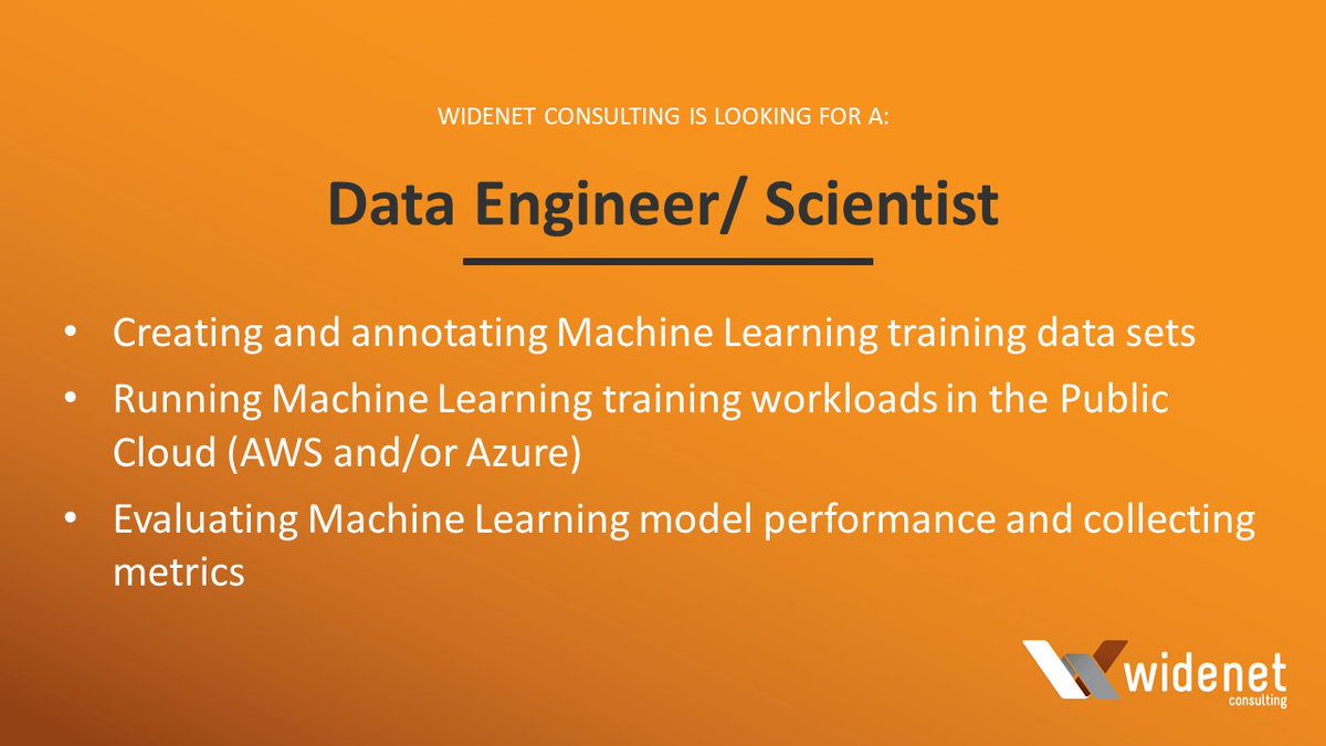WideNetConsult's tweet photo. With a new year comes new opportunities! Check out our Careers page for more opportunities like the one below: https://t.co/43lAeAIrs7

#SeattleIT #DataEngineer #DataScientist #MachineLearning #AWS #WideNetConsulting https://t.co/AHuArH3IGm