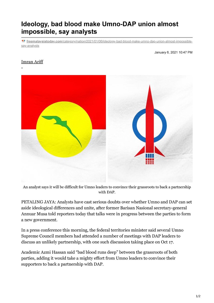 James Chin On Twitter The Whole Reason Umno Exists Is As A Malay Nationalist Party Supposedly To Ensure Malay Supremacy If They Were To Say That Malays Were Equal To All Other