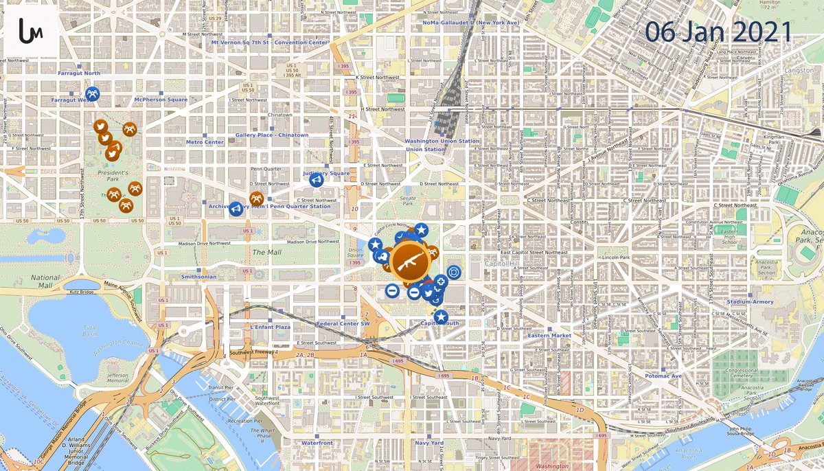 MapProtests's tweet photo. Federal law enforcement source says FBI has "credible information" that some protesters inside U.S. Capitol are armed, calls situation a "catastrophic failure of security https://t.co/4pBn2FUX5B via @MatthewKeysLive #DistrictColumbia https://t.co/r2tILIO6YJ