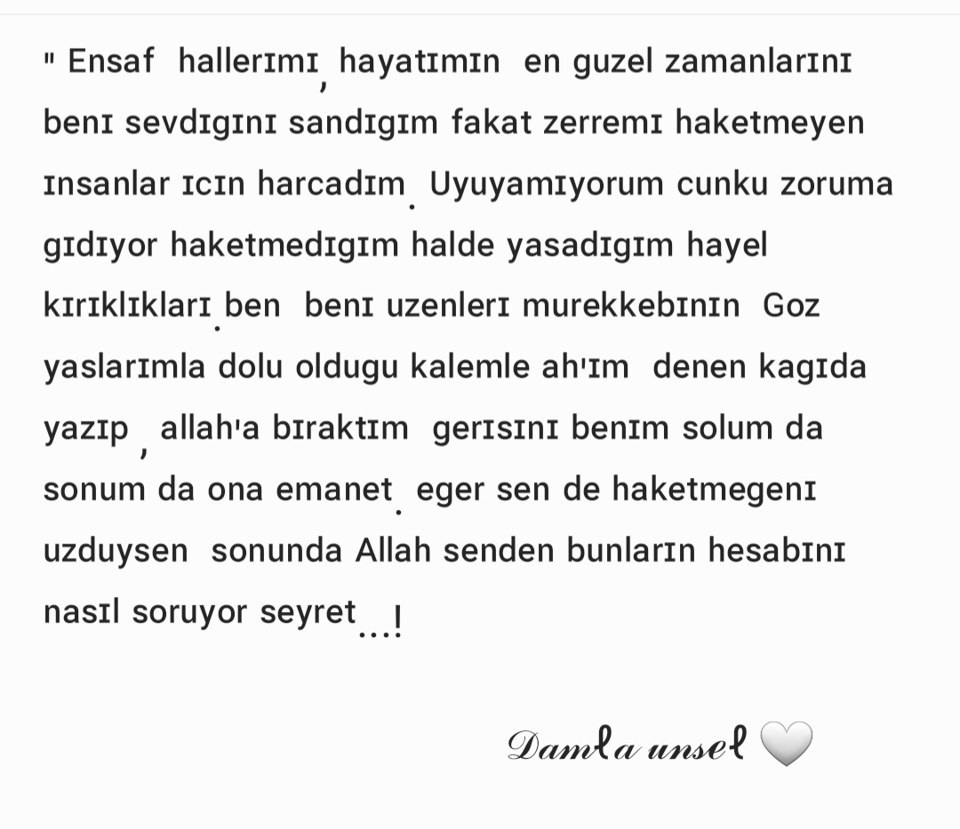 Uyuyamıyorum çünkü..