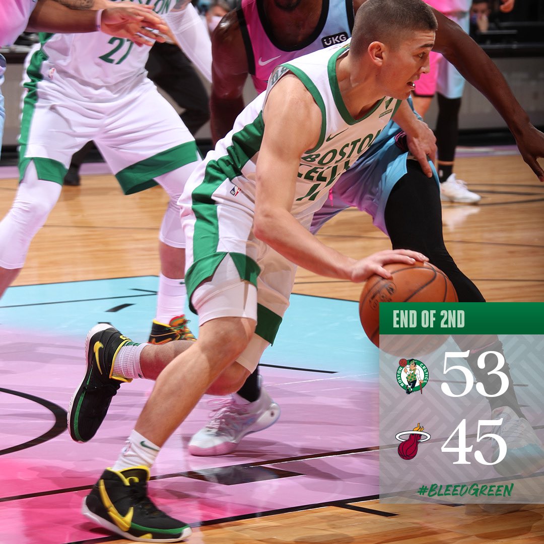 celtics's tweet photo. Halftime https://t.co/XfG6pHHY5N