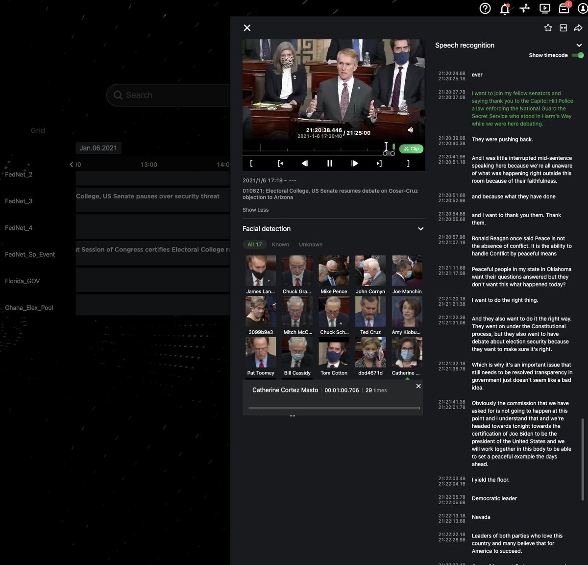View US Senator, <a href="/jameslankford/">James Lankford</a>, speak during the #JointSession of Congress with TVU MediaSource. TVU MediaSource's powerful facial recognition capability can identify who is speaking in real-time. Access the live feed now: search.tvunetworks.com/mma/shareSkip?…
