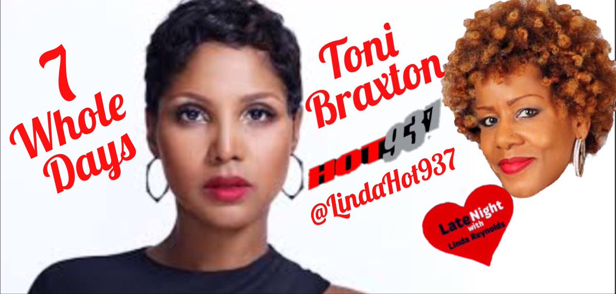 LindaRRadio's tweet photo. #LateNightLove @hot937 begins with @tonibraxton #7WholeDays released in #1993 at 10 p.m. #LNLShoutOuts go to https://t.co/wecyFG9iVE use the email link on #LindaReynoldsPage #ListenLive on the #FreeApp https://t.co/CSP9qJSfqq Hot 93.7/WZMX #LNL90s https://t.co/KDVTZVgfde