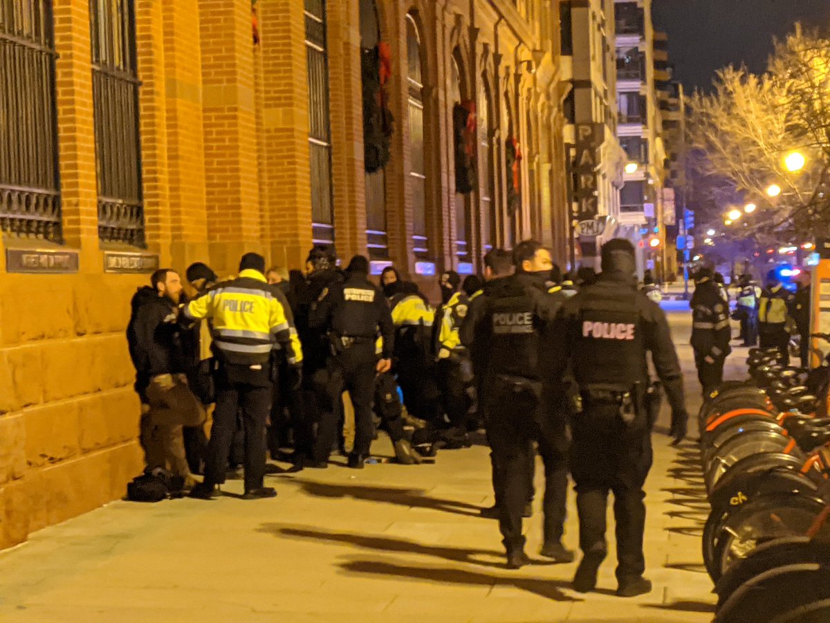 D.C. police arrest about a dozen Trump supporters for curfew violation on New York Avenue two blocks distance from the White House complex just before 8 p.m.