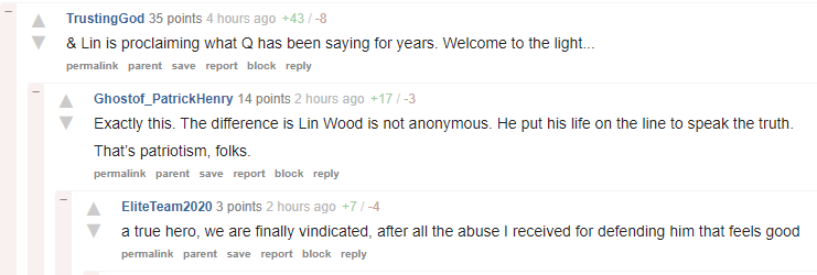 Some of the Q-sceptic MAGA types are deciding that maybe Lin Wood and Q were right all along.