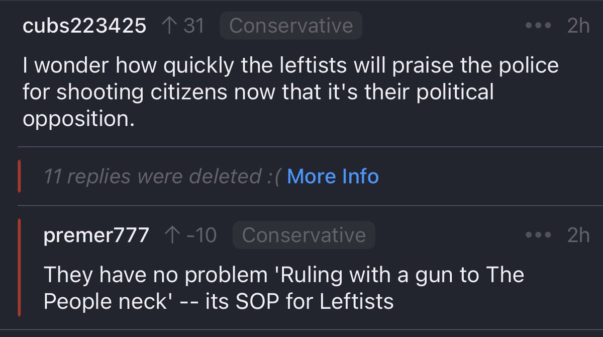 johnwright1234's tweet photo. The comments on r/conservative right now are... something else https://t.co/IXHmy20DdJ