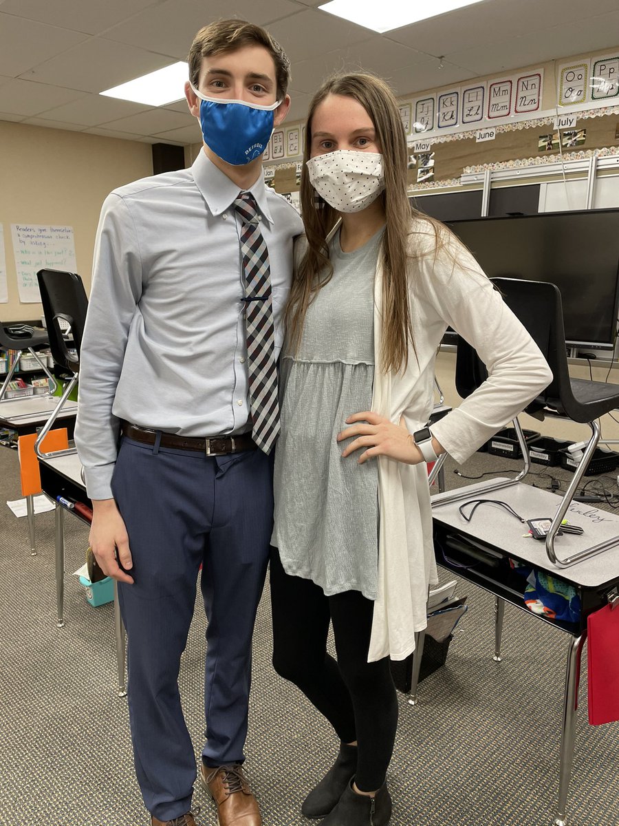 TristaSavage2's tweet photo. Happy to be student teaching across the hall from @MrArthur25 😊 #BryanBuilt #teacherbytrine https://t.co/ZENqYgisfC