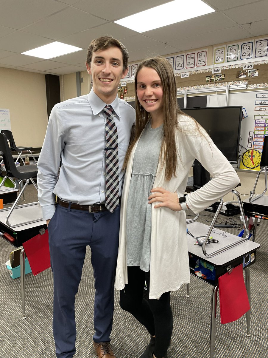 TristaSavage2's tweet photo. Happy to be student teaching across the hall from @MrArthur25 😊 #BryanBuilt #teacherbytrine https://t.co/ZENqYgisfC