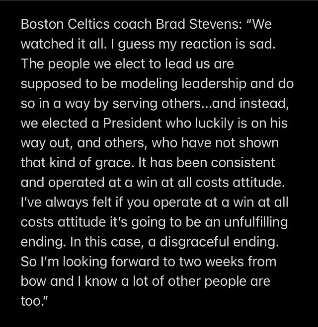 Coach <a href="/BCCoachStevens/">Brad Stevens</a> on today’s events is Washington D.C.