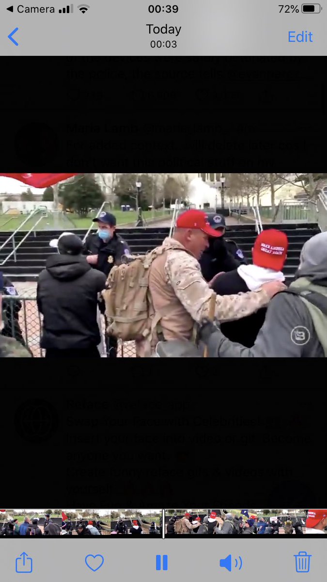 duzBme's tweet photo. @IvanBrennan6 @CNN @talkRADIO @broadsheet_ie @AltNewsMedia @piersmorgan Actors, Trump supporters, Antifa or undercover cops? Something deffo not quite right? 5 police behind Micky Mouse railings? Geez if it was Denis O’Brien #actavo and Irl ah GardaÍ outside Dáil there would be 100’s with 20ft barriers #IW 😂 #peace https://t.co/b7W7HnjLSl