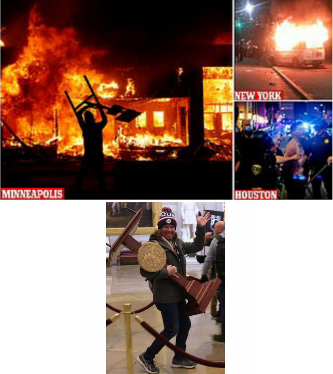 LipStickWW's tweet photo. @somtochukwu___ Burning down cities vs. asshates looking for a photo op...#nopenotthesame https://t.co/mCP7xD8gRU
