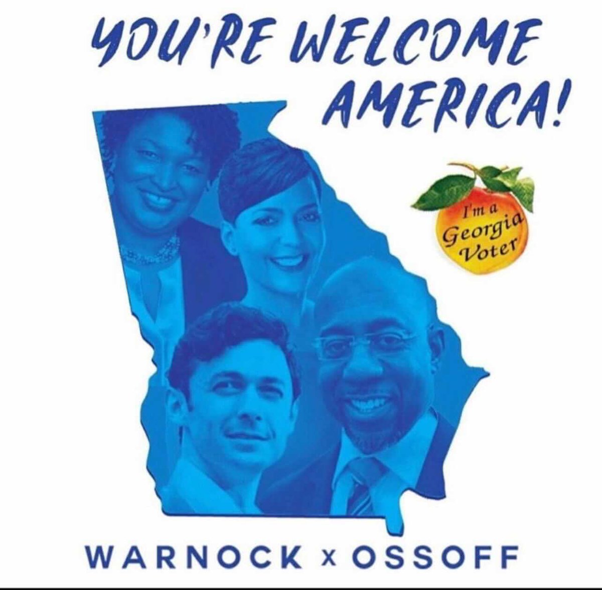 GChiNupes's tweet photo. “We did it Joe” #Stamped #WarnockOssof4Senate https://t.co/al23akYW0L
