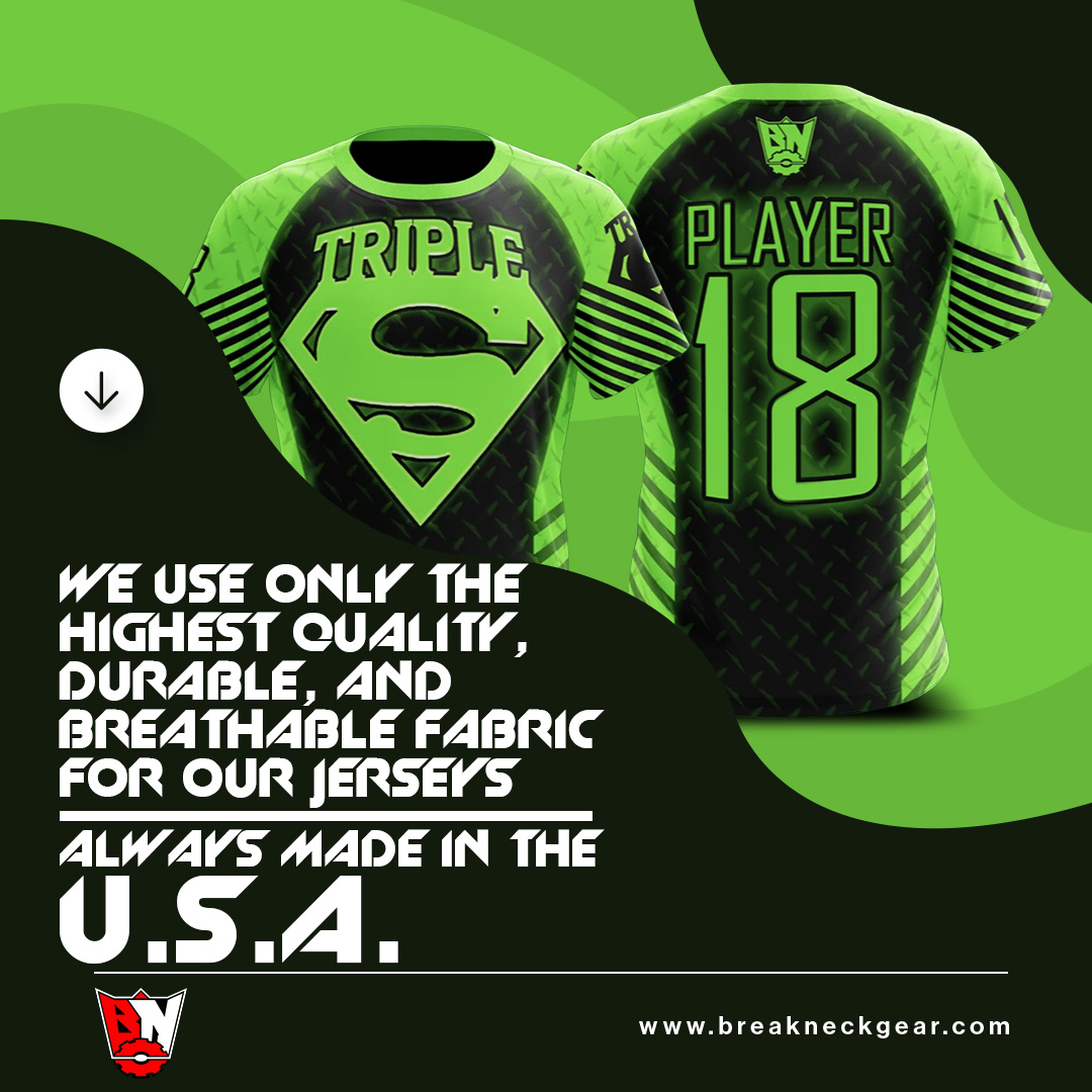 breakneckgear's tweet photo. Our jersey's fabric is breathable, durable, and stylish. Get your team orders in today at https://t.co/l1Tc3dY6Jn

#customjerseys #customapparel #teamjerseys #fullsublimation #MadeInAmerica https://t.co/zczxY8Zq68