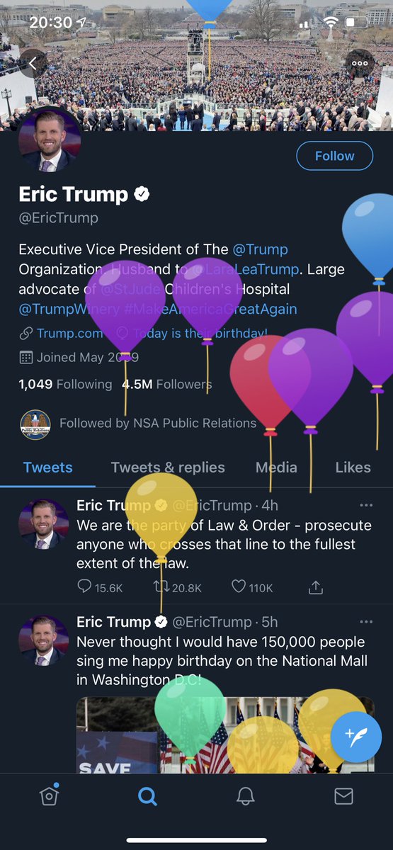Happy Birthday <a href="/EricTrump/">Eric Trump</a>!