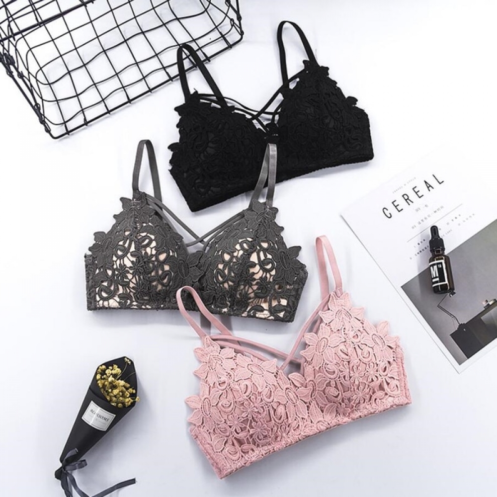 #lingerie Lace Strapped Female Bralette kalonlingerie.com/lace-strapped-…